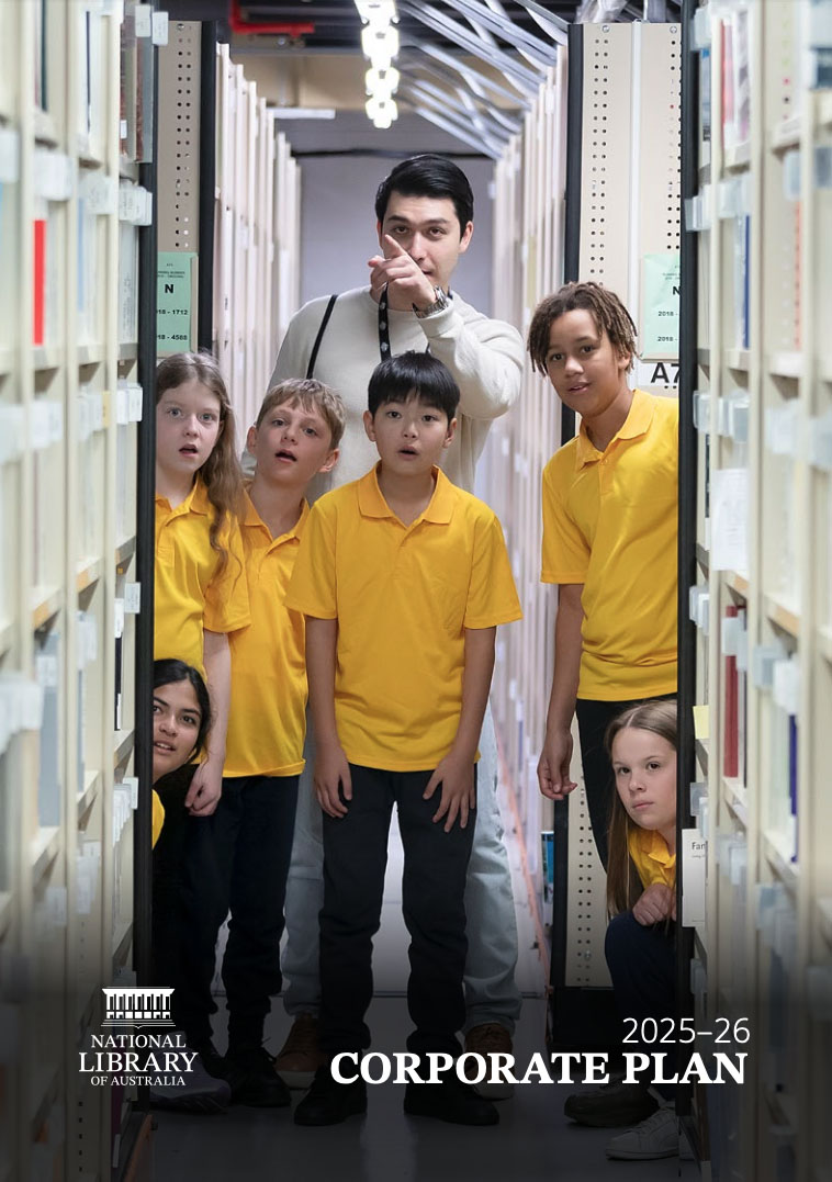 Cover of the 2025-2026 National Library of Australia Corporate Plan
