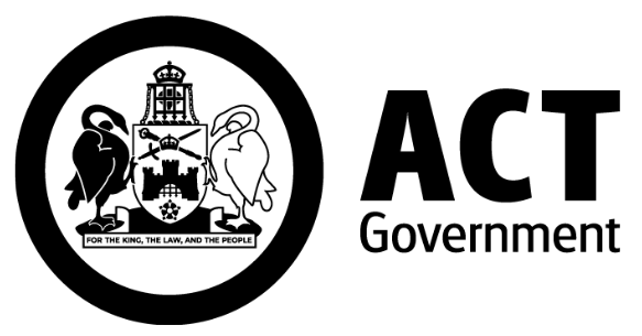 Logo of the ACT Government which includes swans