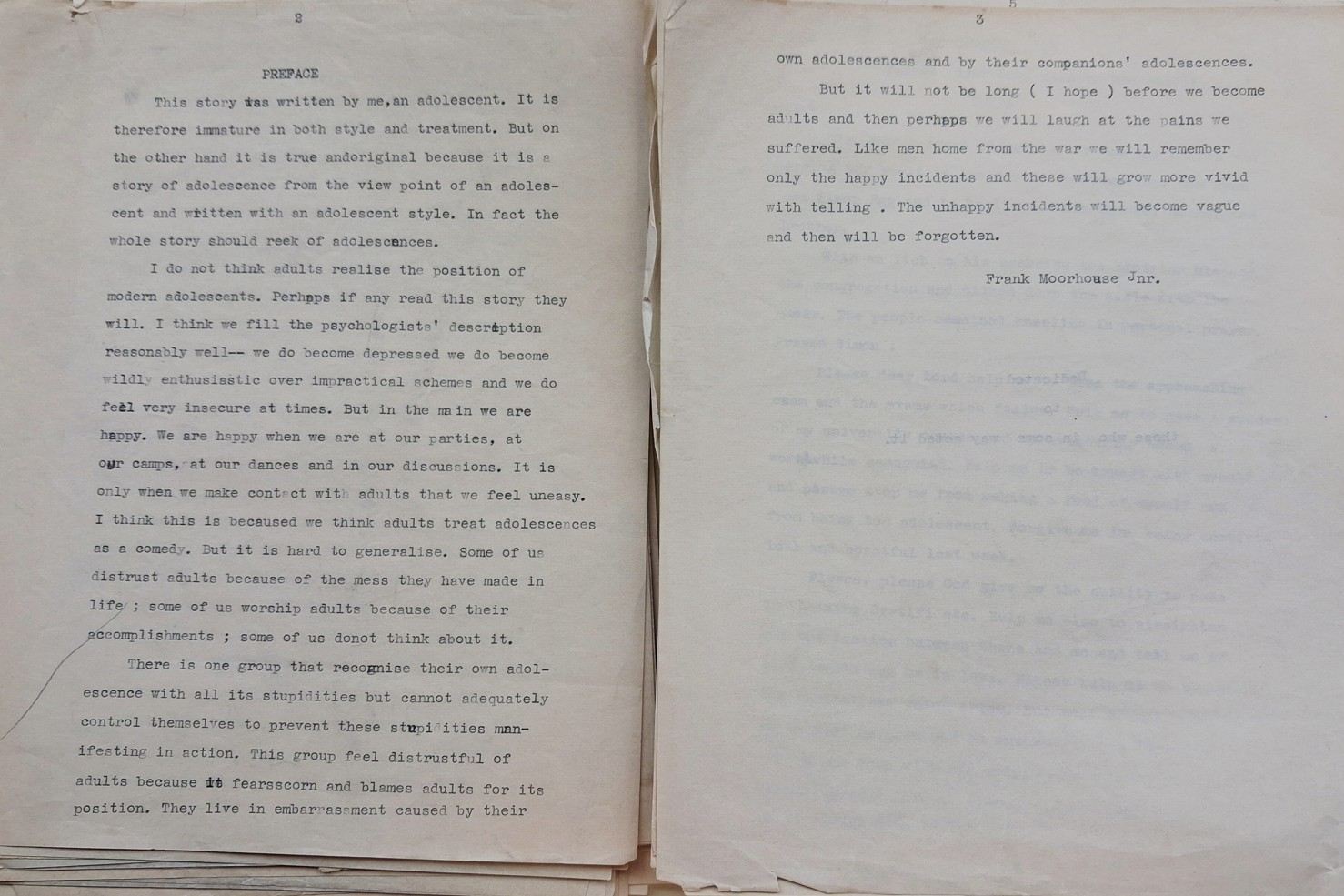 Pages of a novel, printed on black ink
