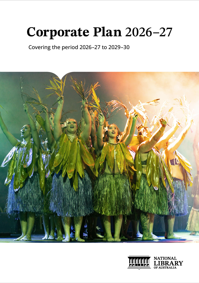 Cover of the 2026-2027 National Library of Australia Corporate Plan