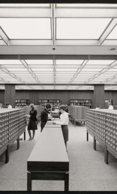 Card catalogue at the National Library of Australia, 1968