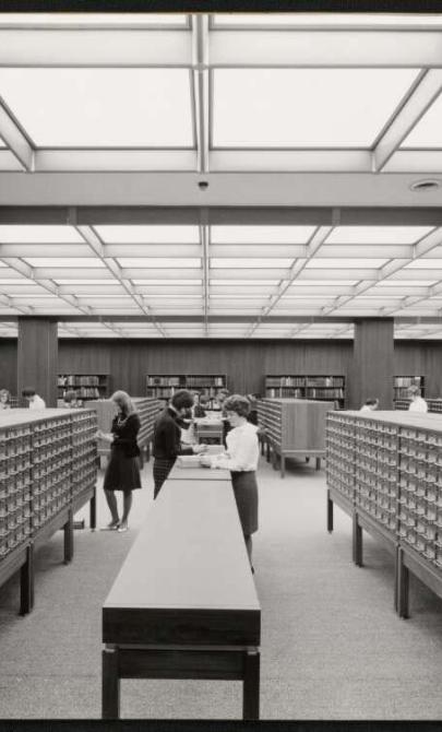 Card catalogue at National Library of Australia, 1968