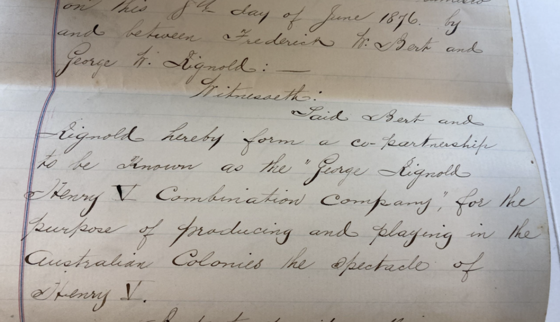 Handwritten agreement