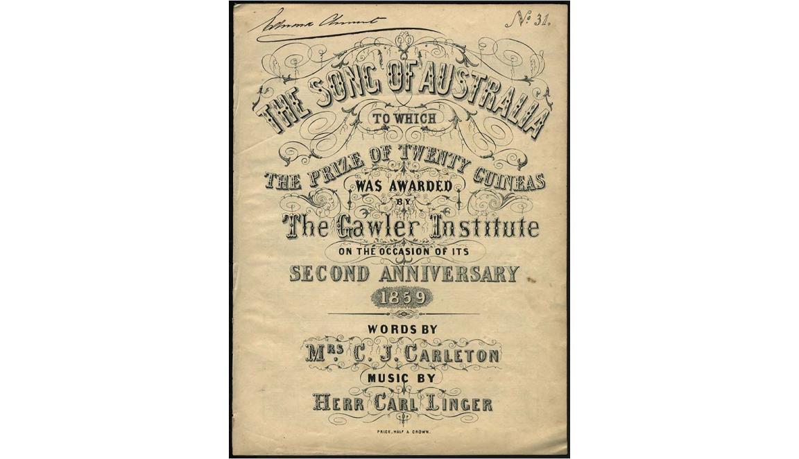 Front cover of 1859 music score