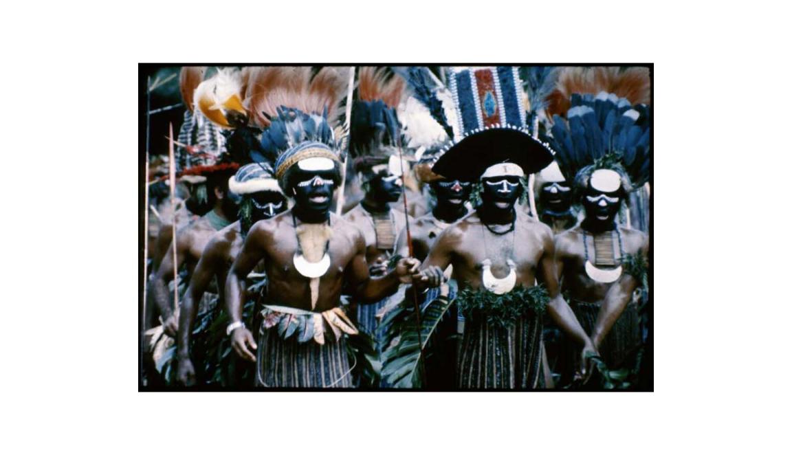 A group of men performing a traditional dance
