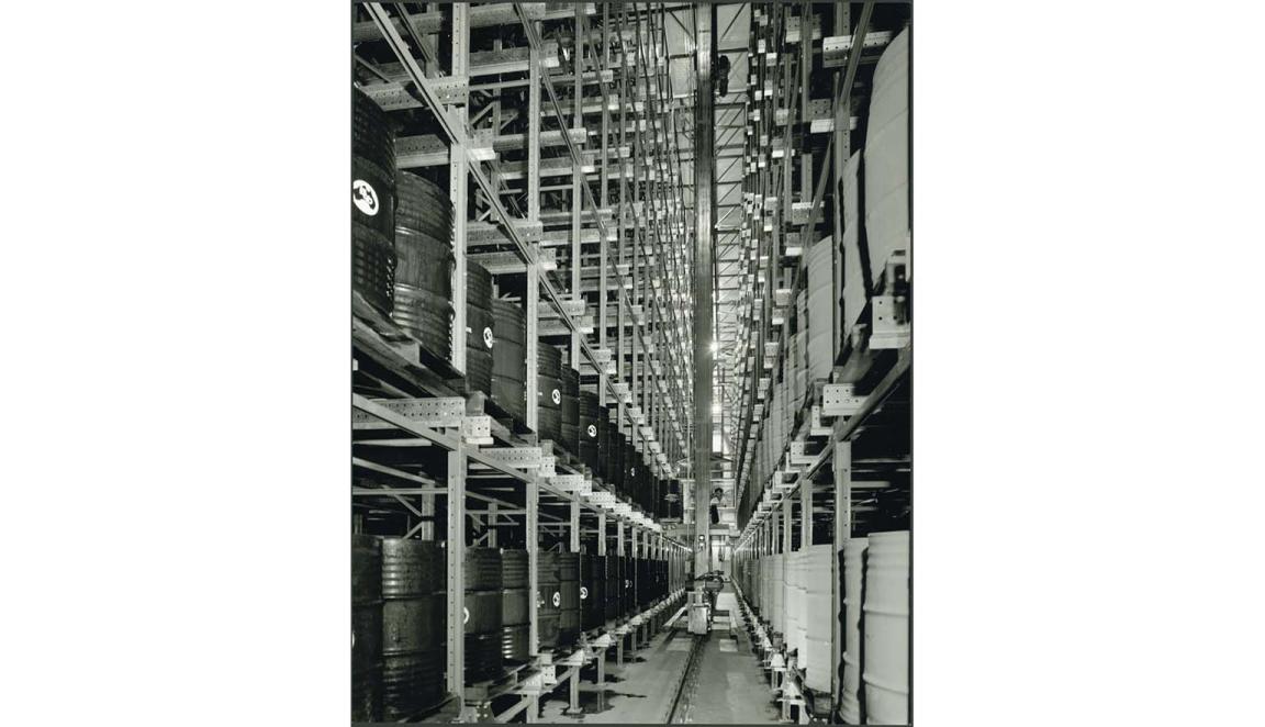 warehouse shelves