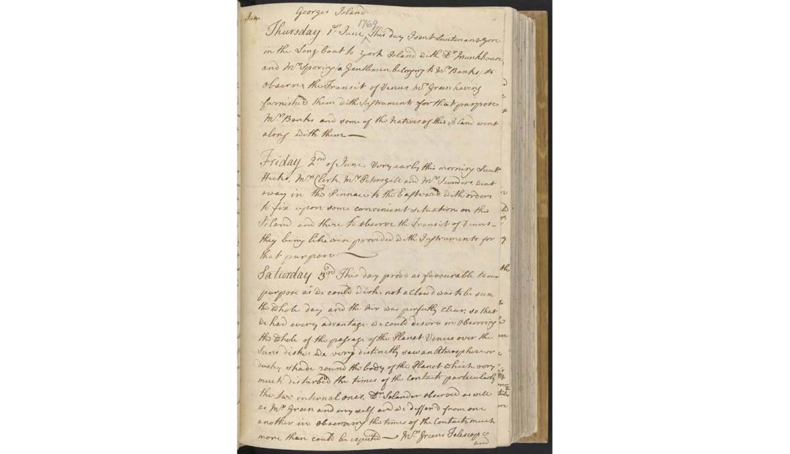 handwritten yellowed page