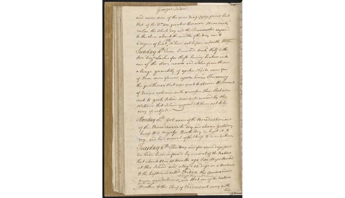 handwritten yellowed page