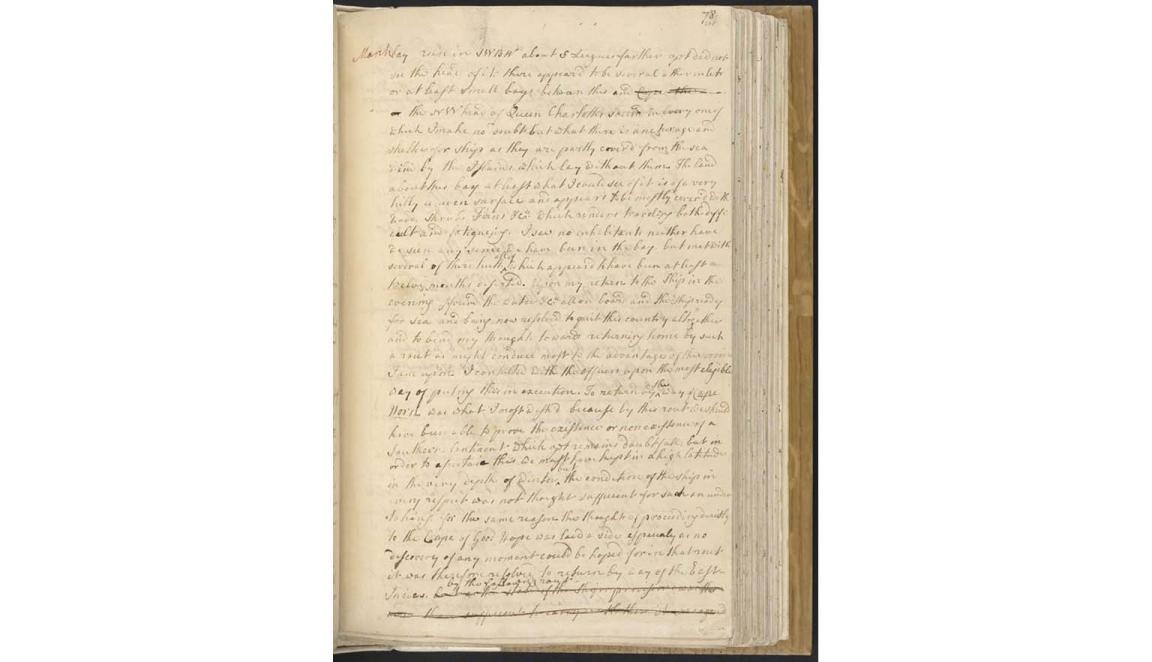handwritten yellowed page