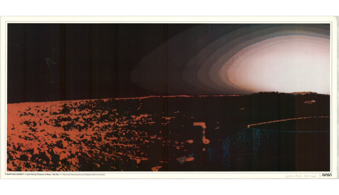A colour image of the surface of Mars