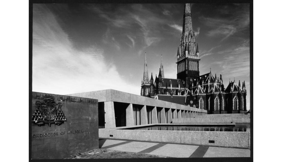 Black and white photo of the Cardinal Knox Centre