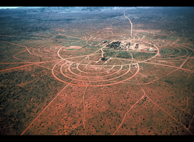 View of Papunya from the sky