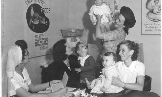Mothers and Babies at the Drouin Infant Welfare Centre in Victoria