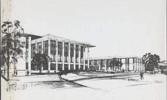 National Capital Development Commission Sketch of the National Library of Australia
