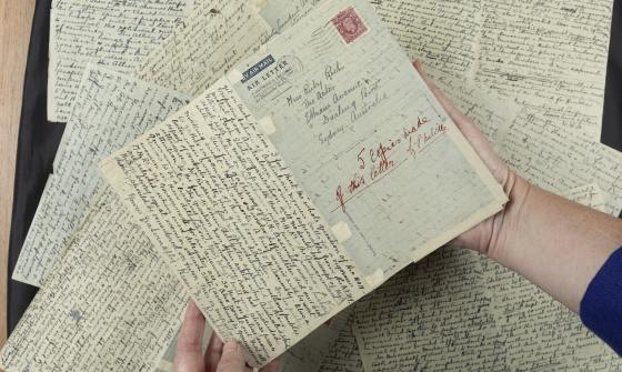 Pile of letters from the Records of the Australian Federation of Women Voters