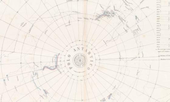 An old map of Antarctica from 1842.