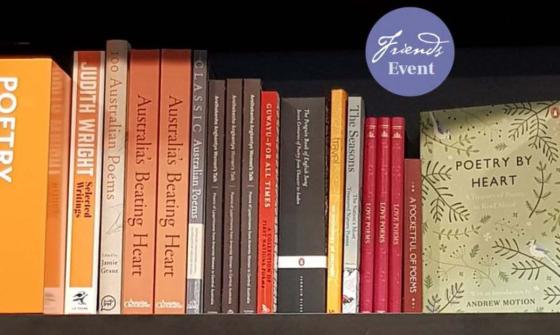 Poetry books on display at the National Library Bookshop