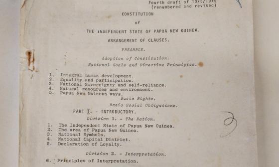 fourth draft of Papua New Guinea constitution