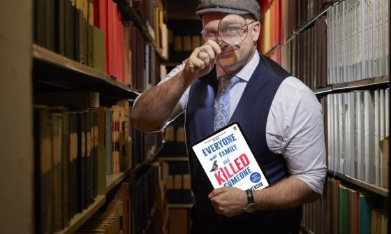 interior - stacks legal deposit crime magnifying glass