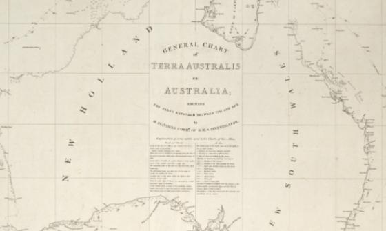Matthew Flinders' map of Australia