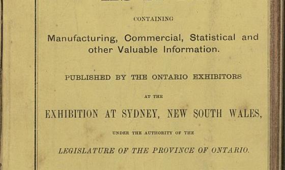cover of the 'Province of Ontario' 1877