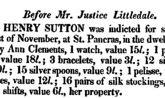 An excerpt from a newspaper about a trial