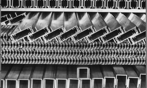 stacks of aluminium profiles