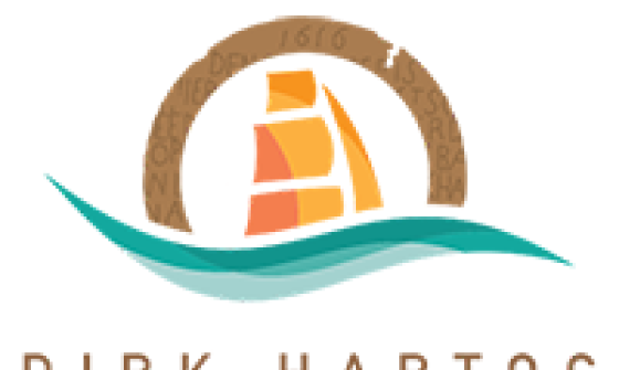 Logo saying Dirk Hartog, 1616-2016, Marking our history, celebrating our future