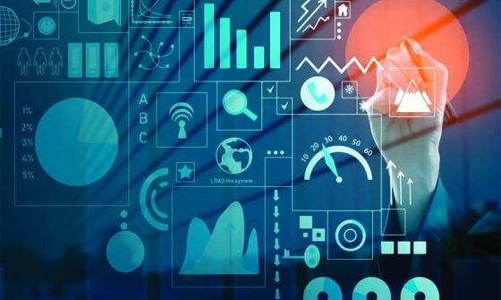 Graphs and charts making up a dashboard