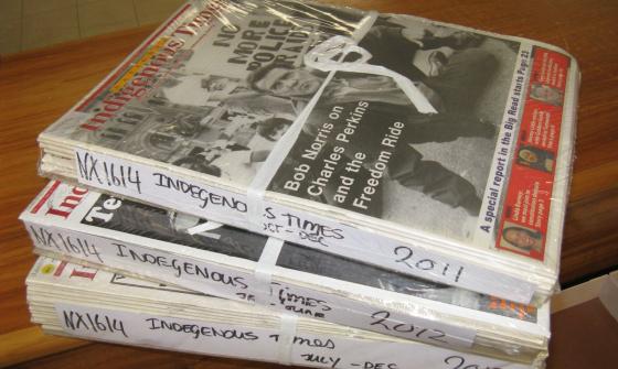 Shrinkwrapped newspapers