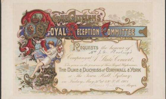 An invitation from the Duke and Duchess of Cornwall, 1901