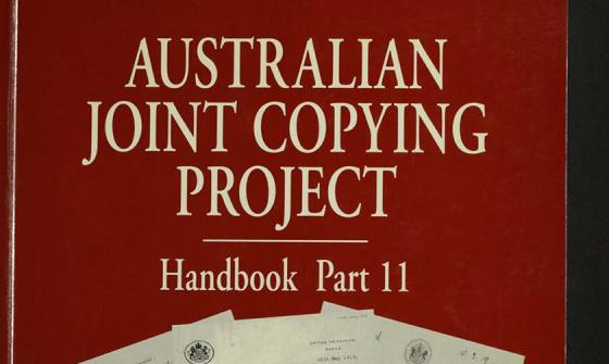 cover of book Australian Joint Copying Project, Part 11