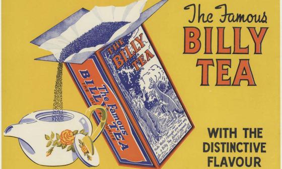 Colourful Billy Tea advertisement