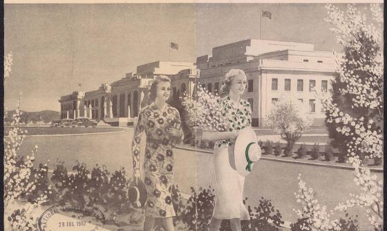 old brochure about Canberra