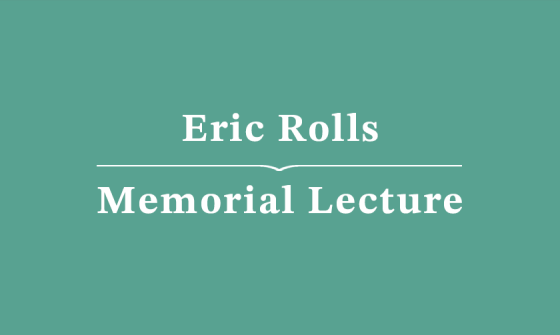 White text reading 'Eric Rolls Memorial Lecture' on a teal background