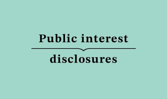 Public interest disclosures