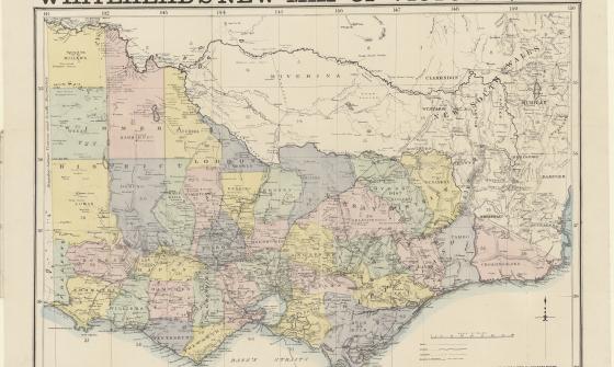 Coloured map of Victoria