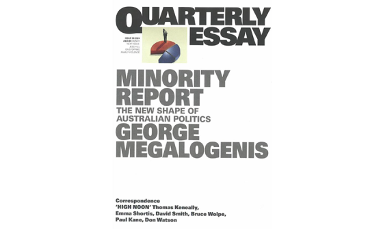 Cover of book 'Minority report : the new shape of Australian politics'