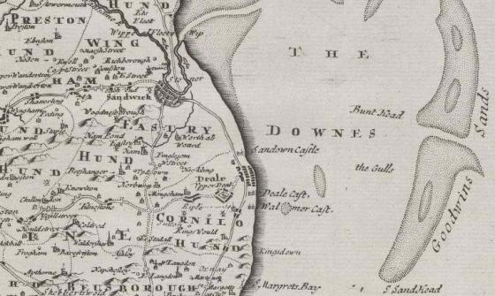 1695 map of Kent