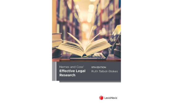 Cover of textbook 'Nemes and Coss' effective legal research'