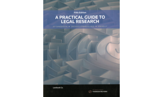 Cover to textbook 'A practical guide to legal research'