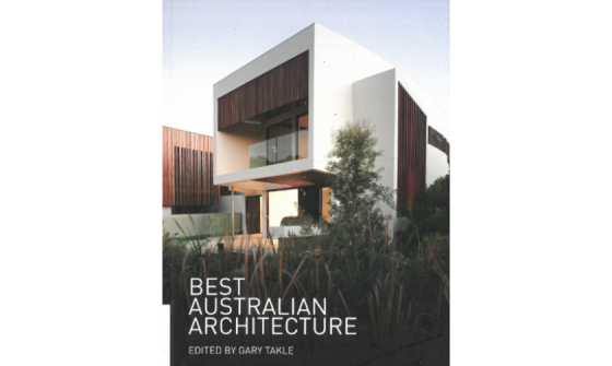 Cover of book 'Best Australian Architecture' featuring a photo of a modern two-storey house