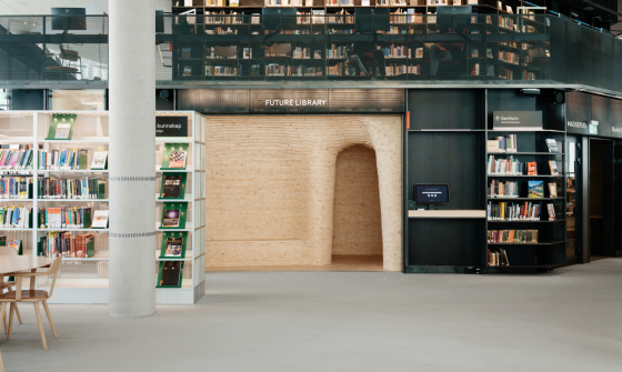 Shelves of books on display in a Library