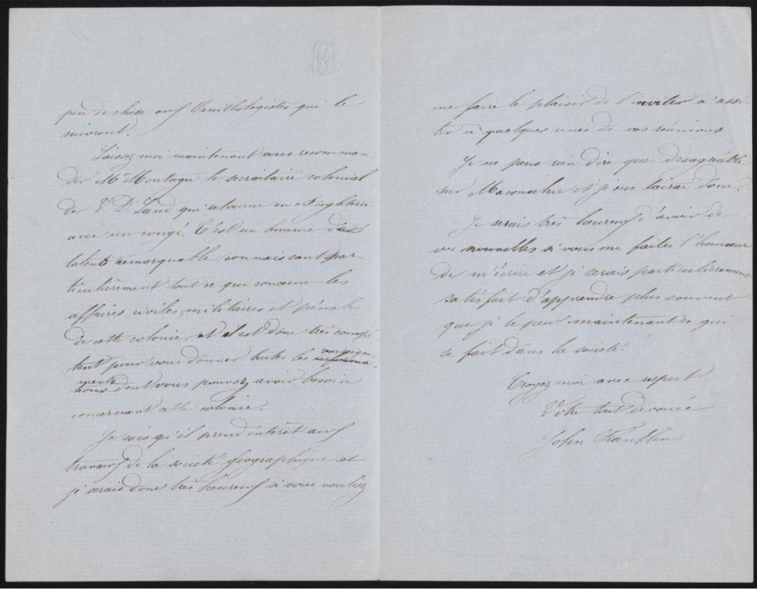 An old hand-written letter in old style script