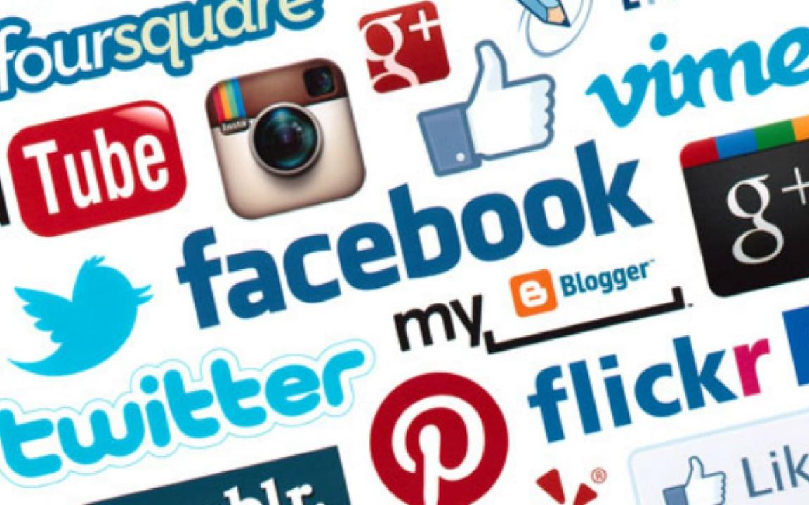 A picture of many social media platform logos