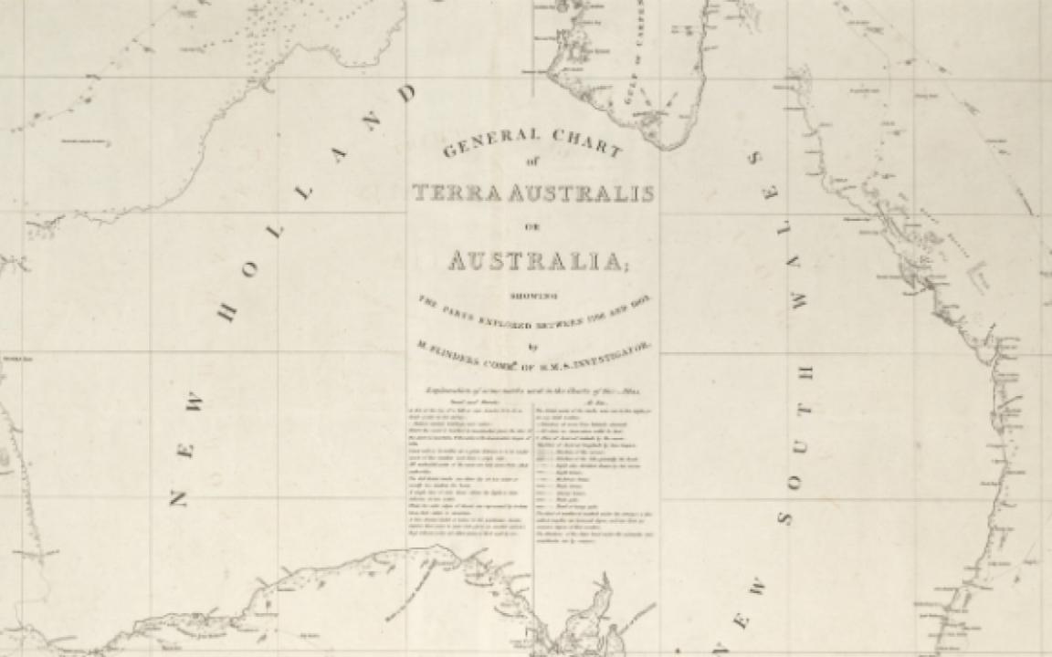 Matthew Flinders' map of Australia