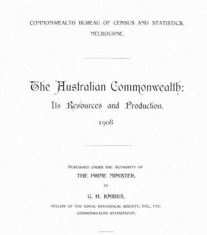 Statistics - Commonwealth Bureau of Census and Statistics