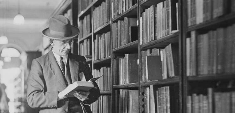 australian literature Man in Library