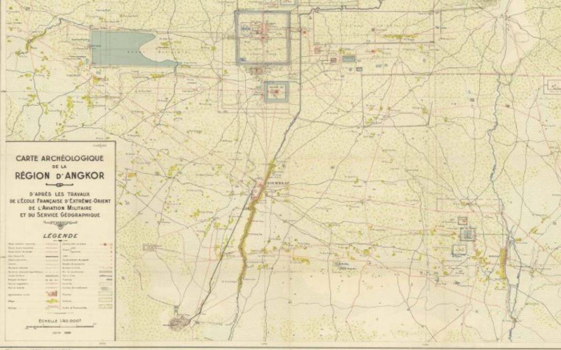 french map of Angkor
