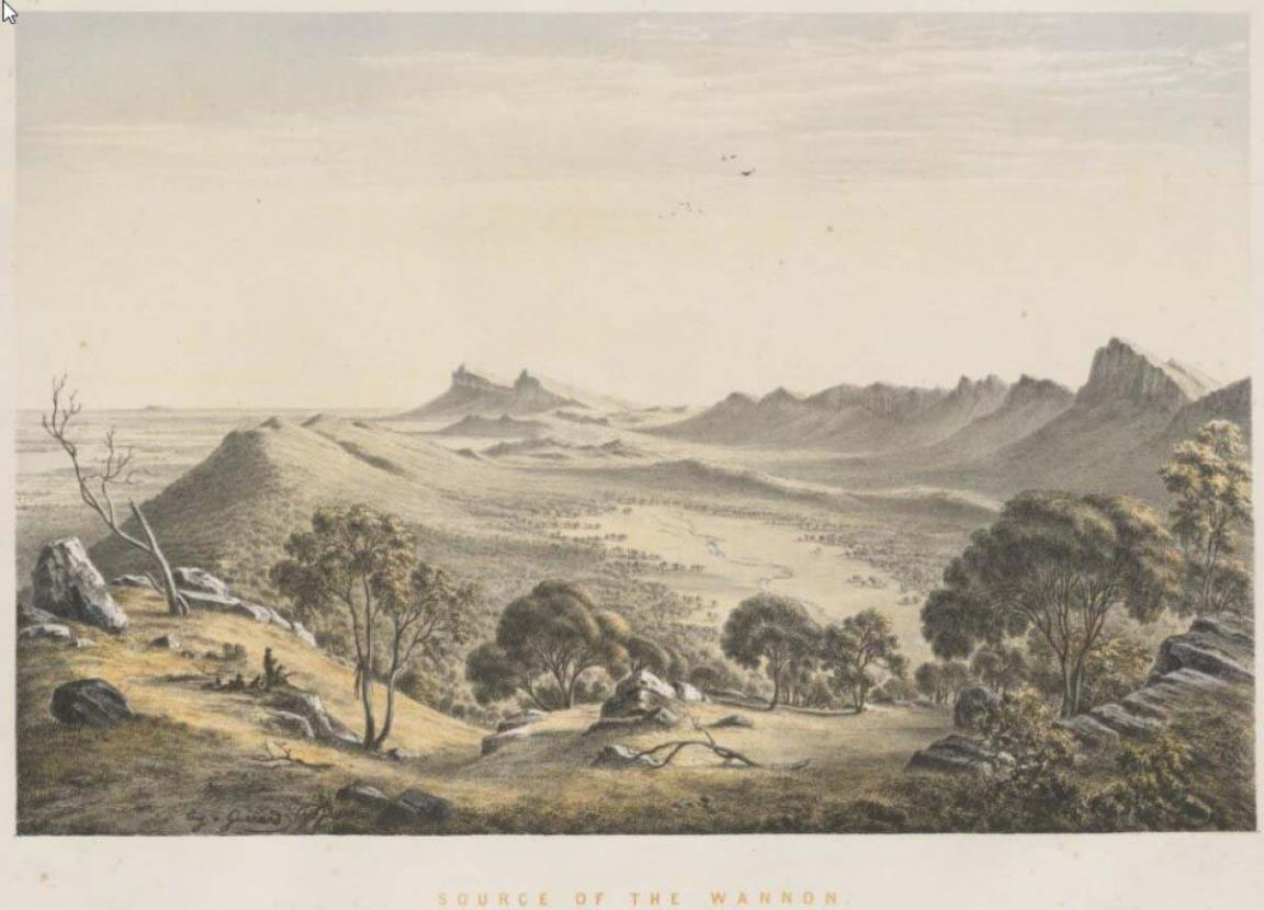 painting of Australian bush landscape